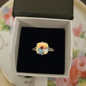 Size 10 mystic topaz ring